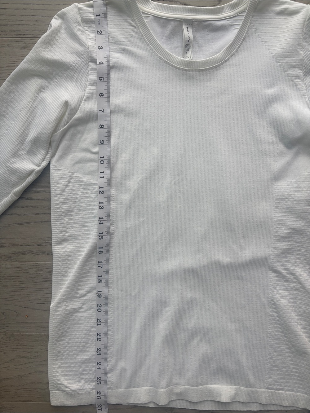 Athleta Flurry Blizzard Rib Long Sleeve Shirt White/Cream Size XL NWOT - Picture 6 of 8